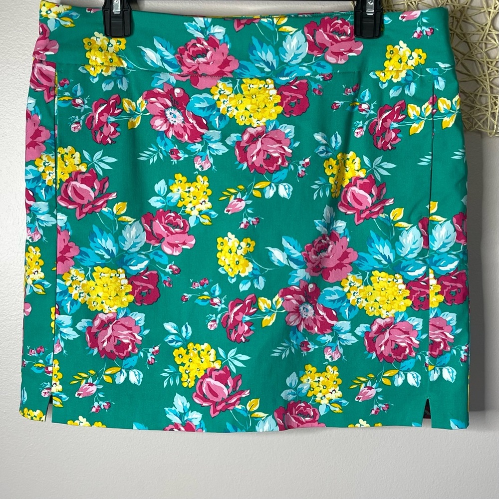 Counterparts Floral Super Stretch Skort (Green Pink) - large
